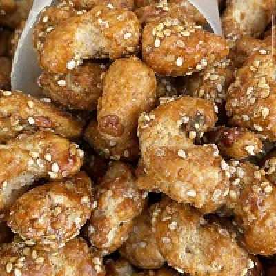 Castanha Caramelizada com Mel e Gergelim 100g a granel